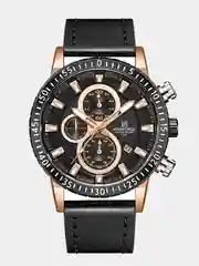 Золотой мужские наручные часы Naviforce 8003 с хронографом, в подарочной упаковке