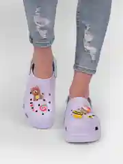 Фиолетовый сабо женские, с джибитсами