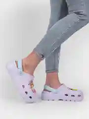 Фиолетовый сабо женские, с джибитсами