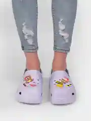 Фиолетовый сабо женские, с джибитсами