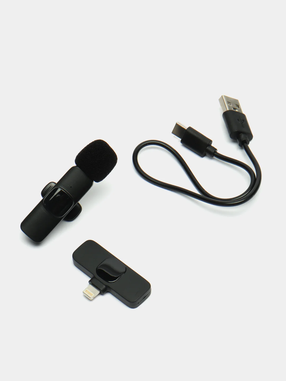 Микрофон петличный беспроводной, k8, петличка для телефона, Type C, Lightning
