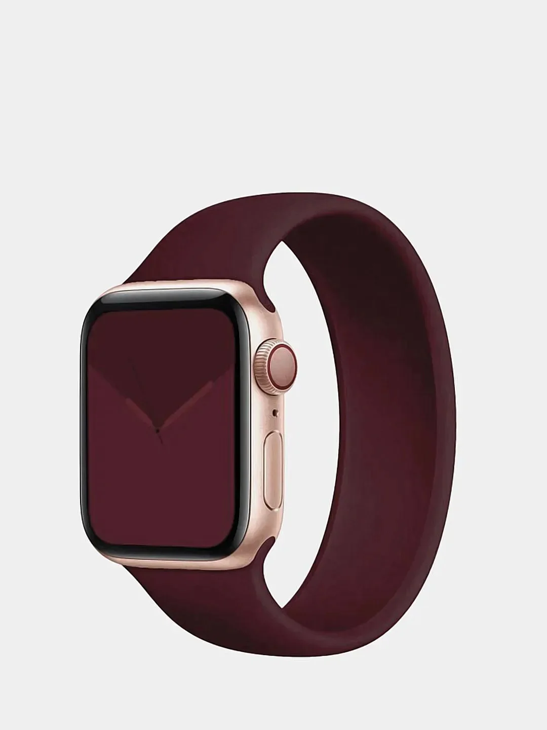 Бордовый силиконовый ремешок для часов Apple Watch 3,4,5,6,7 на 38, 40, 42, 44 мм