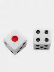 Кости игральные, 1,6 х 1,6 см, набор 2 штуки