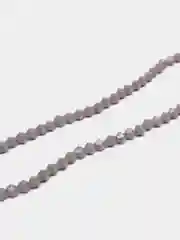 Серый стеклянные бусины "Биконусы" на нити, матовые