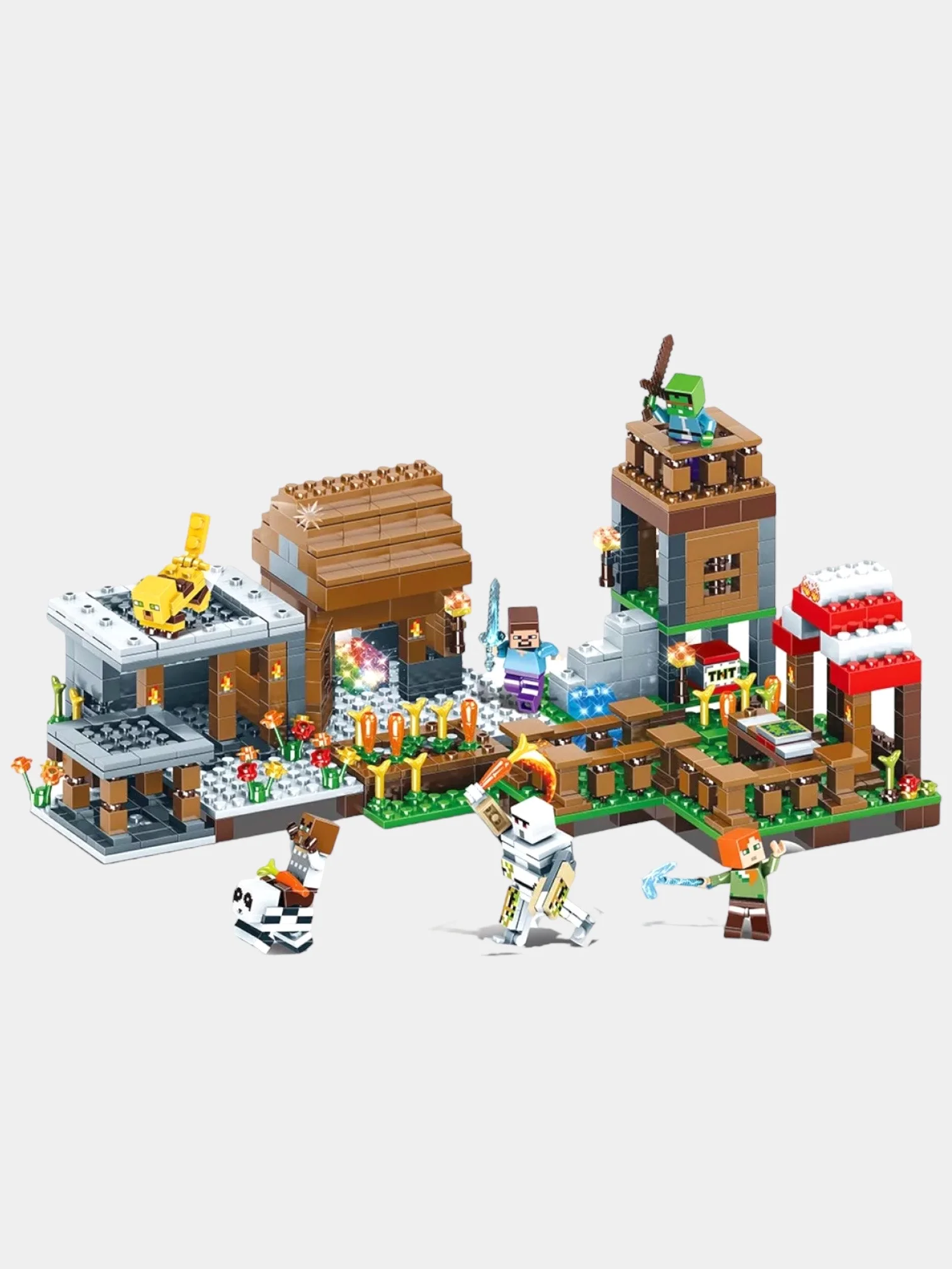 Фуксия конструктор майнкрафт, дом на дереве, деревня Minecraft, дракон, остров сокровищ, крепость