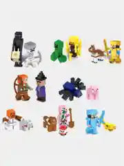 Разноцветный конструктор майнкрафт, дом на дереве, деревня Minecraft, дракон, остров сокровищ, крепость