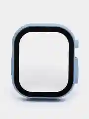 Светло-синий бампер с защитным стеклом для Apple Watch 38/40/41/42/44/45/49