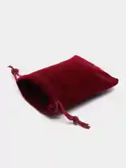 Бордовый бархатный подарочный мешочек