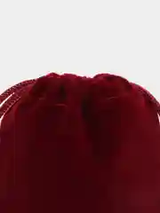 Бордовый бархатный подарочный мешочек