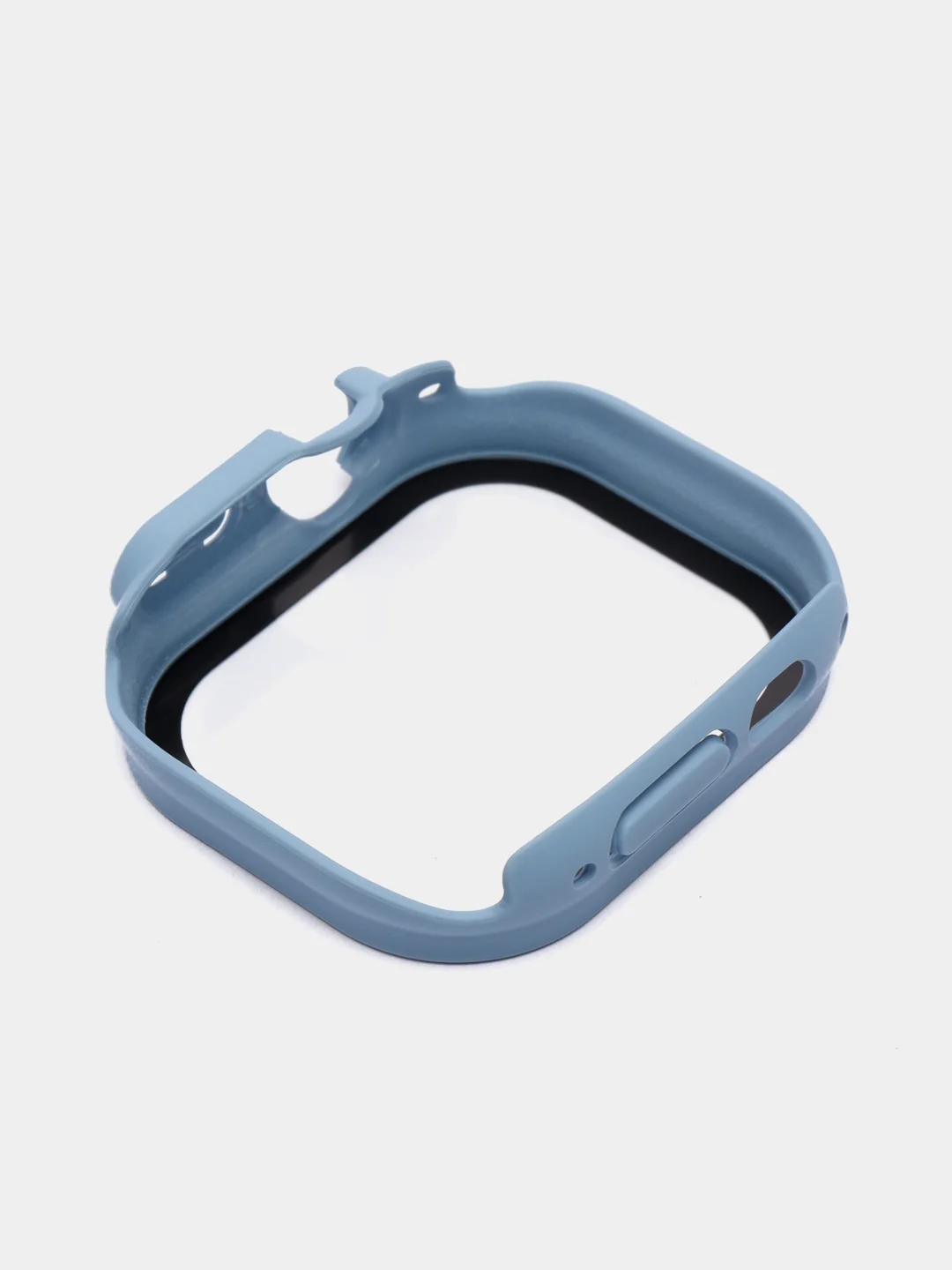 Светло-синий бампер с защитным стеклом для Apple Watch 38/40/41/42/44/45/49