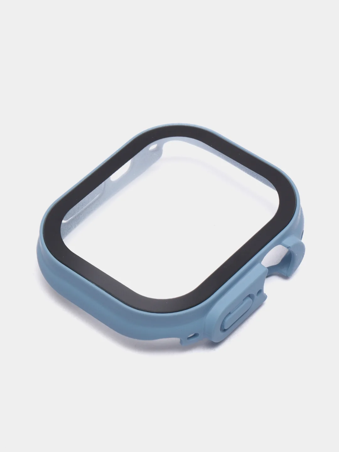 Светло-синий бампер с защитным стеклом для Apple Watch 38/40/41/42/44/45/49