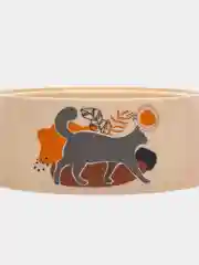 Кремовый миска для кошек и собак мелких пород, пластик, 0,3 л