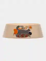 Кремовый миска для кошек и собак мелких пород, пластик, 0,3 л