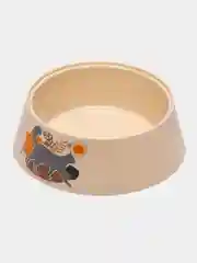 Кремовый миска для кошек и собак мелких пород, пластик, 0,3 л