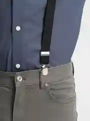 Черный подтяжки однотонные мужские