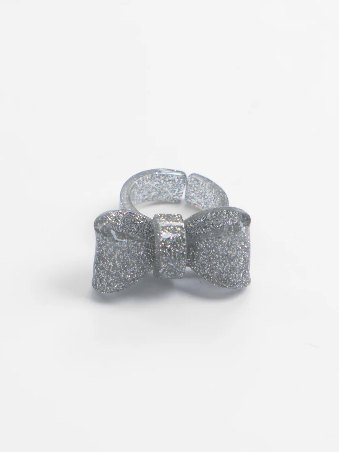 Серый акриловое кольцо "Бант", 4 цвета, 17 мм