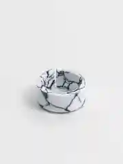Белый акриловое кольцо с мраморным дизайном, 2 цвета, 17 мм