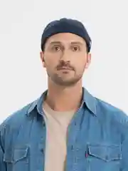 Синий меланж кепка без козырька, бейсболка, докер