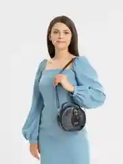 Черный сумка женская, круглая