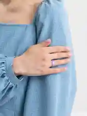 Лавандовый кольцо акриловое, регулируемое, 6 цветов