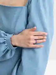 Фиолетовый кольцо акриловое, регулируемое, 6 цветов