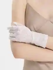 Белый перчатки свадебные