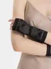 Черный перчатки свадебные