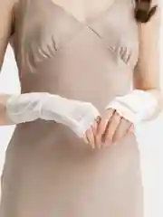 Белый перчатки свадебные