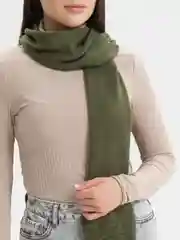 Хаки шарф женский "Карина", вязаный, ажурный, зима-весна