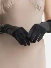 Черный перчатки свадебные
