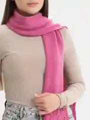 Марсала шарф женский "Карина", вязаный, ажурный, зима-весна