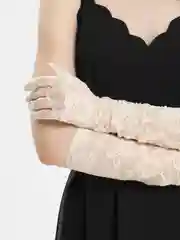 Лимонный перчатки ажурные