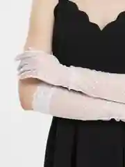 Белый перчатки свадебные