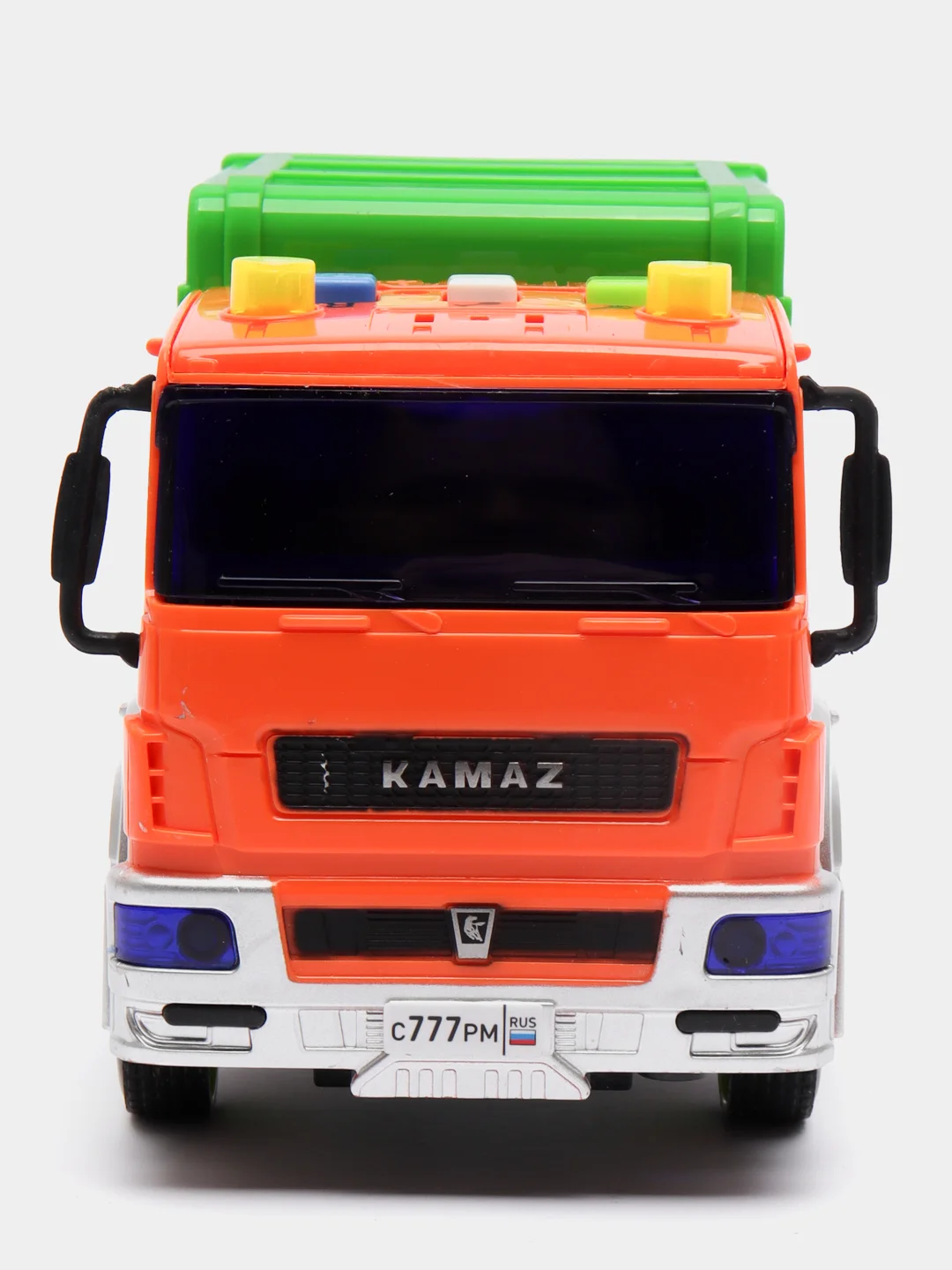 Машина Технопарк "Kamaz Мусоровоз", пластик, свет-звук, инерция, 17 см