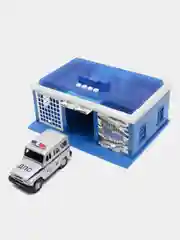 Игрушка Технопарк Uaz Hunter "Полицейский участок", ворота, пластик, свет-звук, 22 см