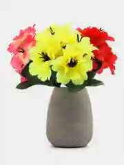 Индиго искусственные цветы. Климатисы (букет). Композиция. Высота: 210 мм