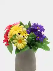 Желтый искусственные цветы. Герберы (пластиковый букет). Композиция. 18 см