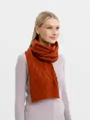 Медный шарф женский "Милена", вязаный, ажурный