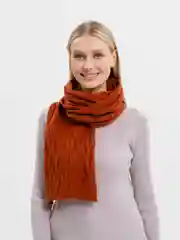 Медный шарф женский "Милена", вязаный, ажурный