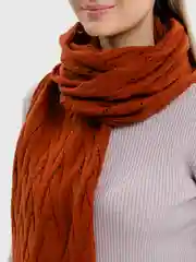 Медный шарф женский "Милена", вязаный, ажурный