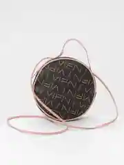 Розовый женская сумка,круглая, через плечо