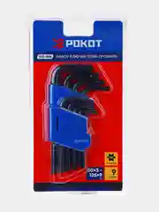 Набор ключей TORX-профиль, 9 предметов, 50 х 3 мм, 125 х 9 мм