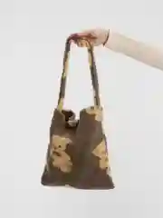 Коричневый сумка-шоппер с мишками