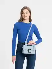 Голубой сумка женская, из экокожи