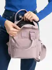 Розовый женский рюкзак, школьный