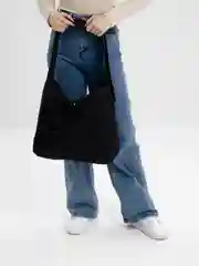 Черный джинсовая сумка на плечо