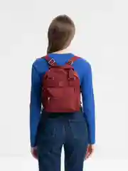 Бордовый женский рюкзак, школьный