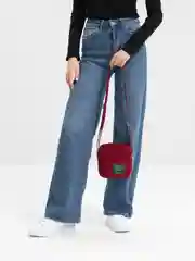 Бордовый сумка-мессенджер "Top Pocket" вельветовая маленькая