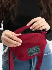 Бордовый сумка-мессенджер "Top Pocket" вельветовая маленькая