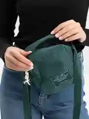 Зеленый сумка-мессенджер "Top Pocket" вельветовая маленькая